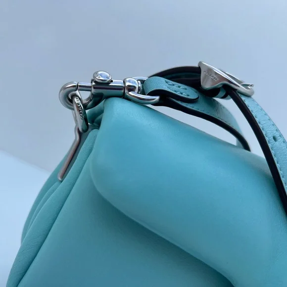 COACH Faded Blue Tabby 18 In Nappa Leather - Picture 9 of 12